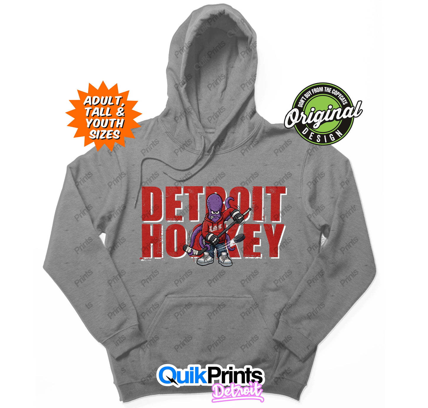 Detroit Hockey Hoodie (Stan the Octopus)