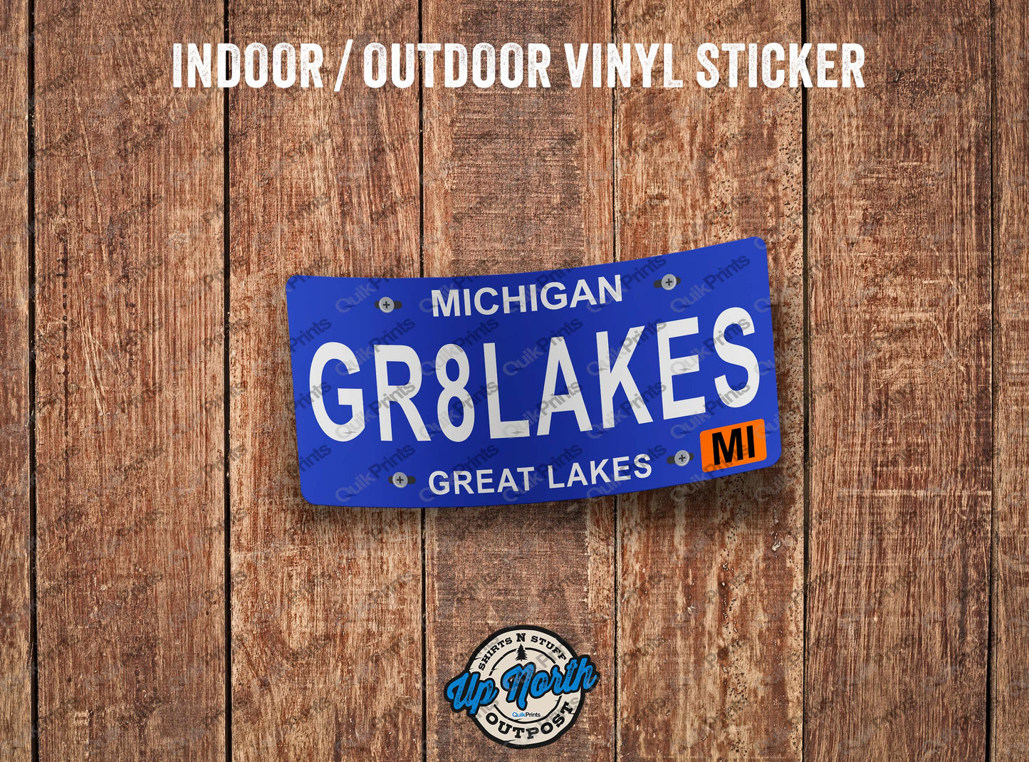 GR8 LAKES License Plate Sticker