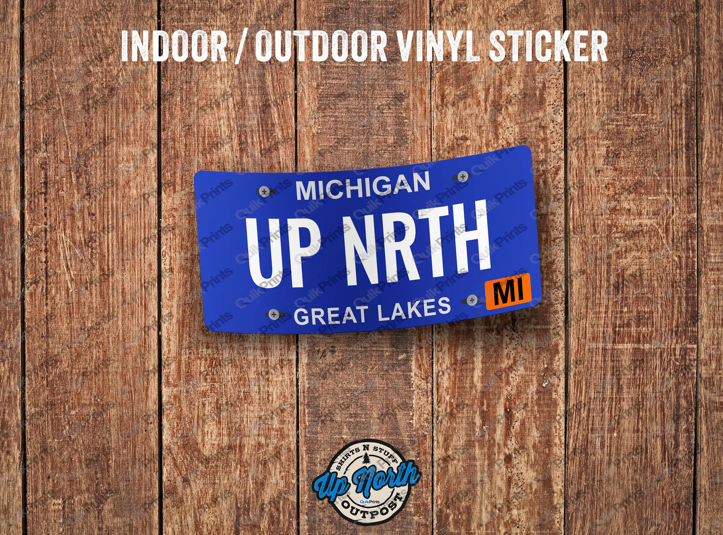 UP NRTH License Plate Sticker