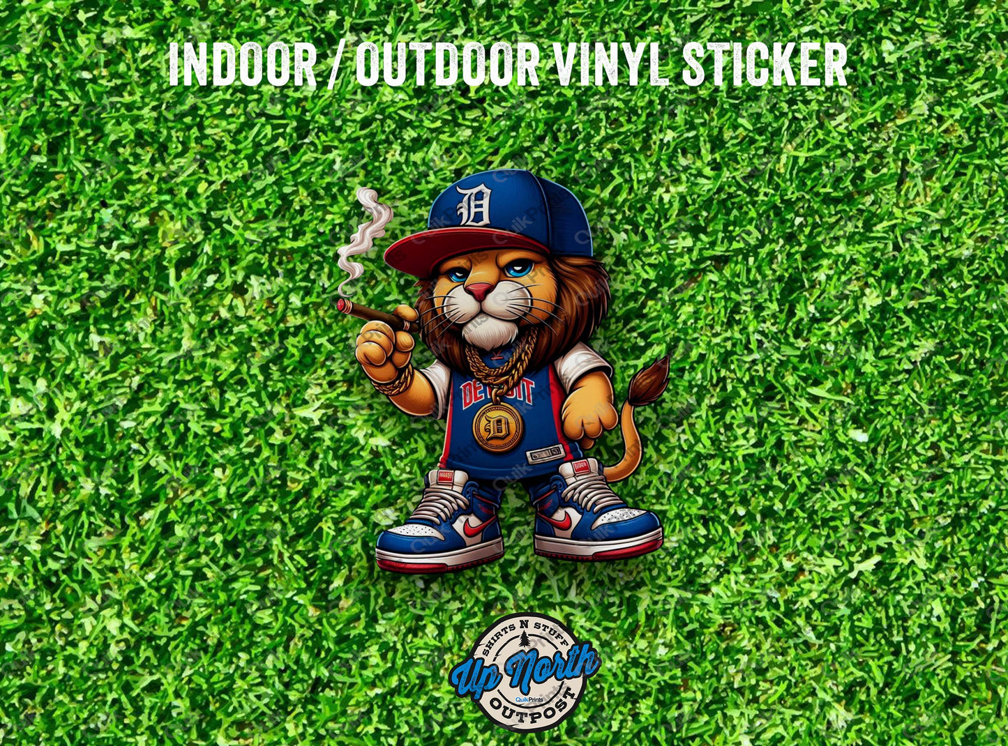 Lion wearing Basketball Jersey Sticker