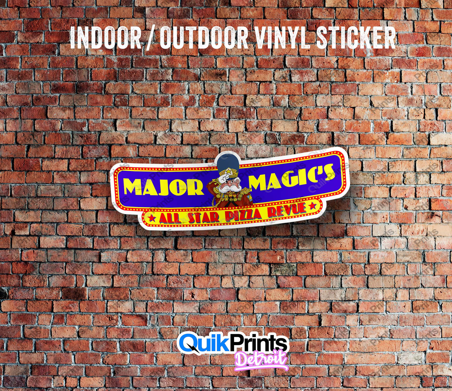 Major Magic's All Star Pizza Revue Sticker