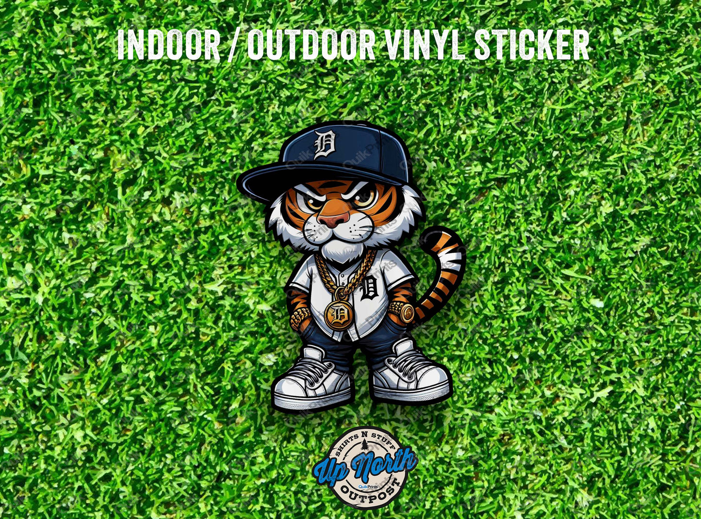 Tiger Wearing Jersey Sticker