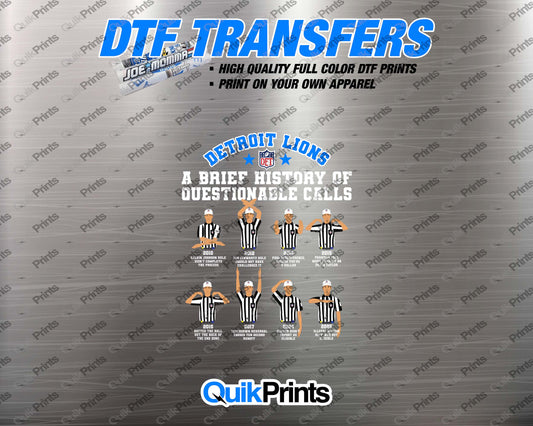 Detroit Football - A Brief History of Questionable Calls (White Text)