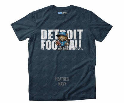 Detroit Football Shirt - Leon with Ball - Detroit Sports Crew