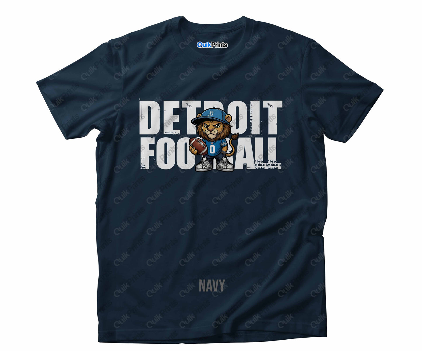 Detroit Football Shirt - Leon with Ball - Detroit Sports Crew