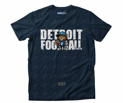 Detroit Football Shirt - Leon with Ball - Detroit Sports Crew
