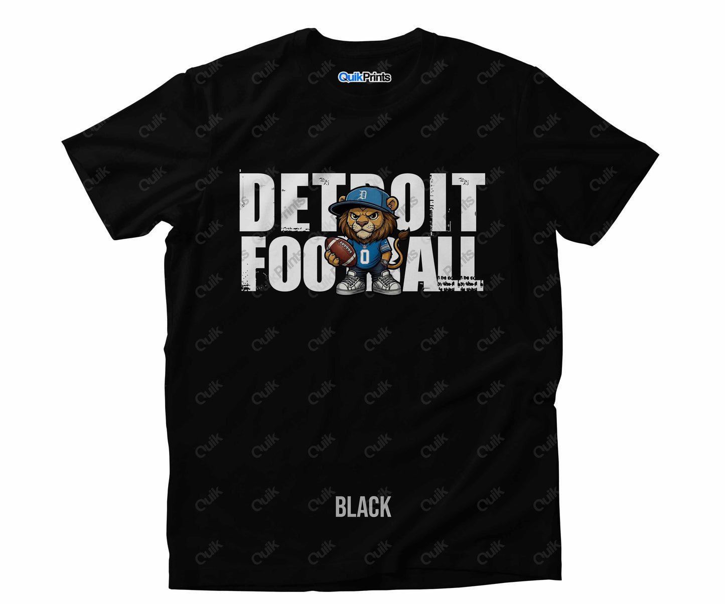 Detroit Football Shirt - Leon with Ball - Detroit Sports Crew