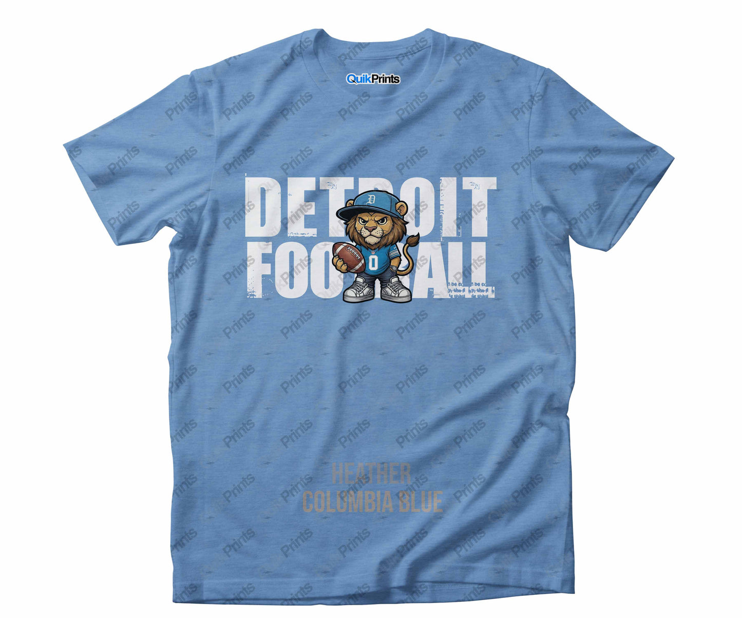 Detroit Football Shirt - Leon with Ball - Detroit Sports Crew