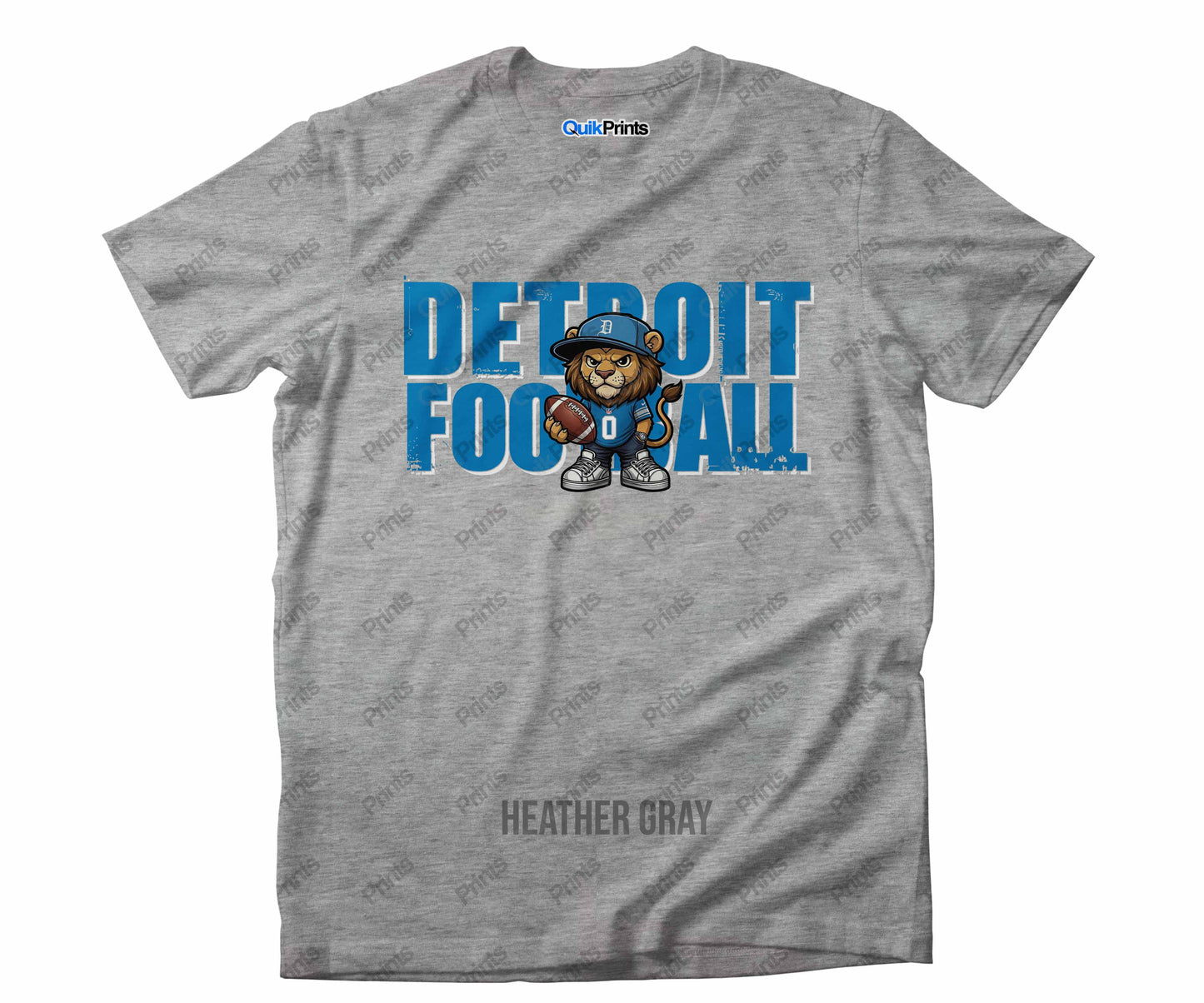 Detroit Football Shirt - Leon with Ball - Detroit Sports Crew