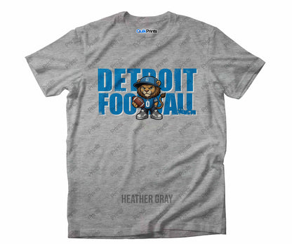 Detroit Football Shirt - Leon with Ball - Detroit Sports Crew