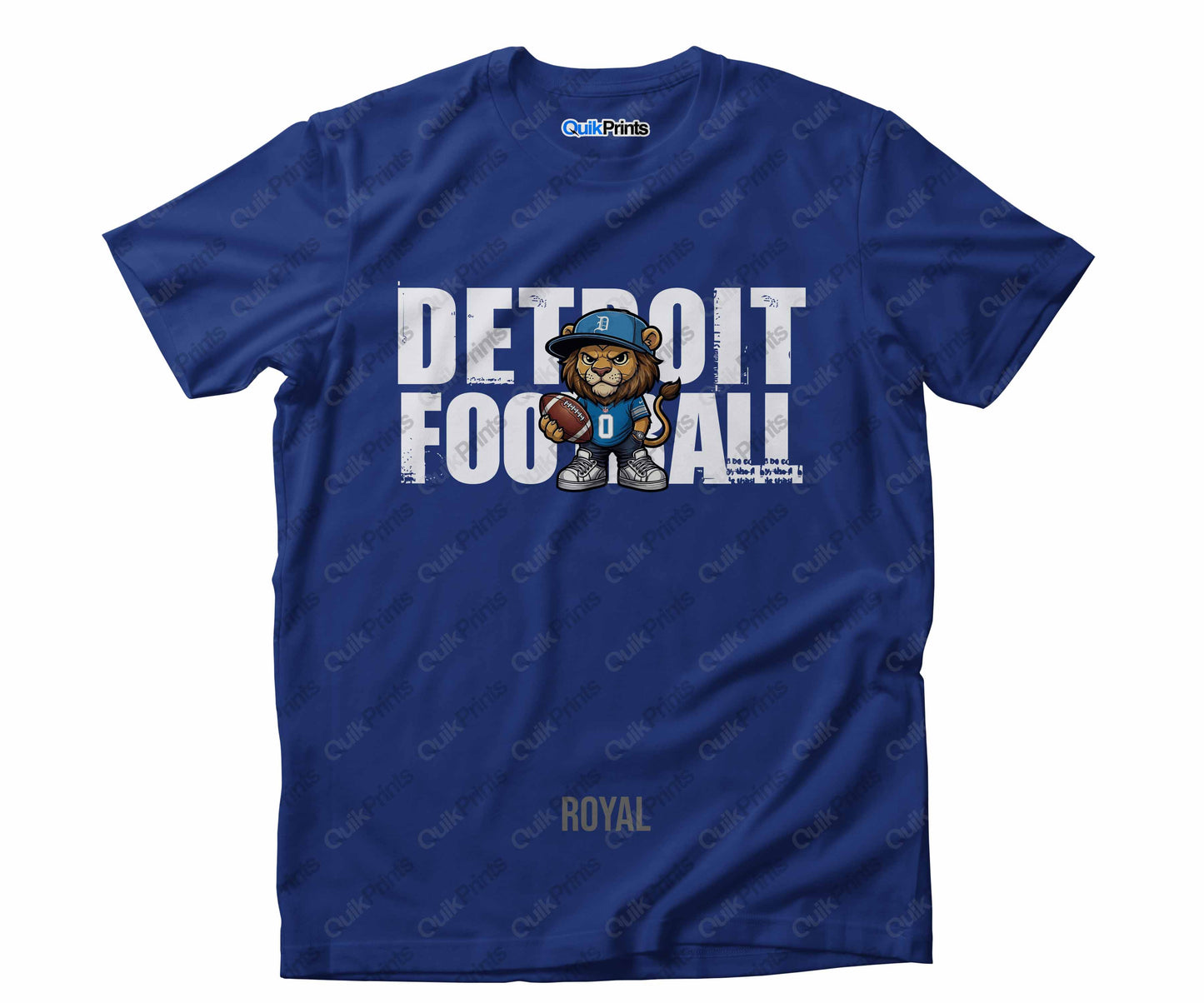 Detroit Football Shirt - Leon with Ball - Detroit Sports Crew