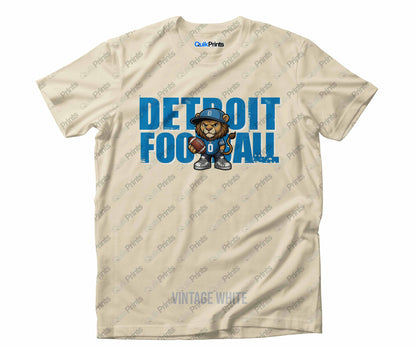 Detroit Football Shirt - Leon with Ball - Detroit Sports Crew
