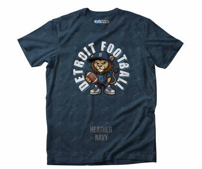 Detroit Football Shirt - Leon the Lion - Detroit Sports Crew