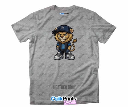 Leon the Lion - Detroit Sports Crew Shirt - Detroit Football