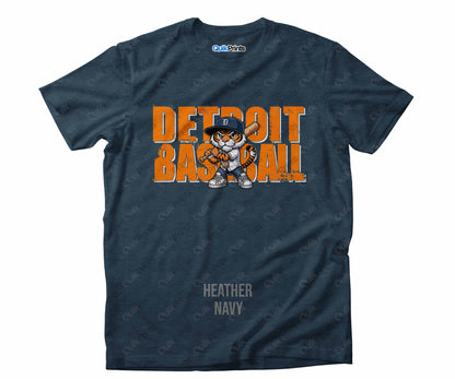 Detroit Baseball Shirt - Big D -Detroit Sports Crew