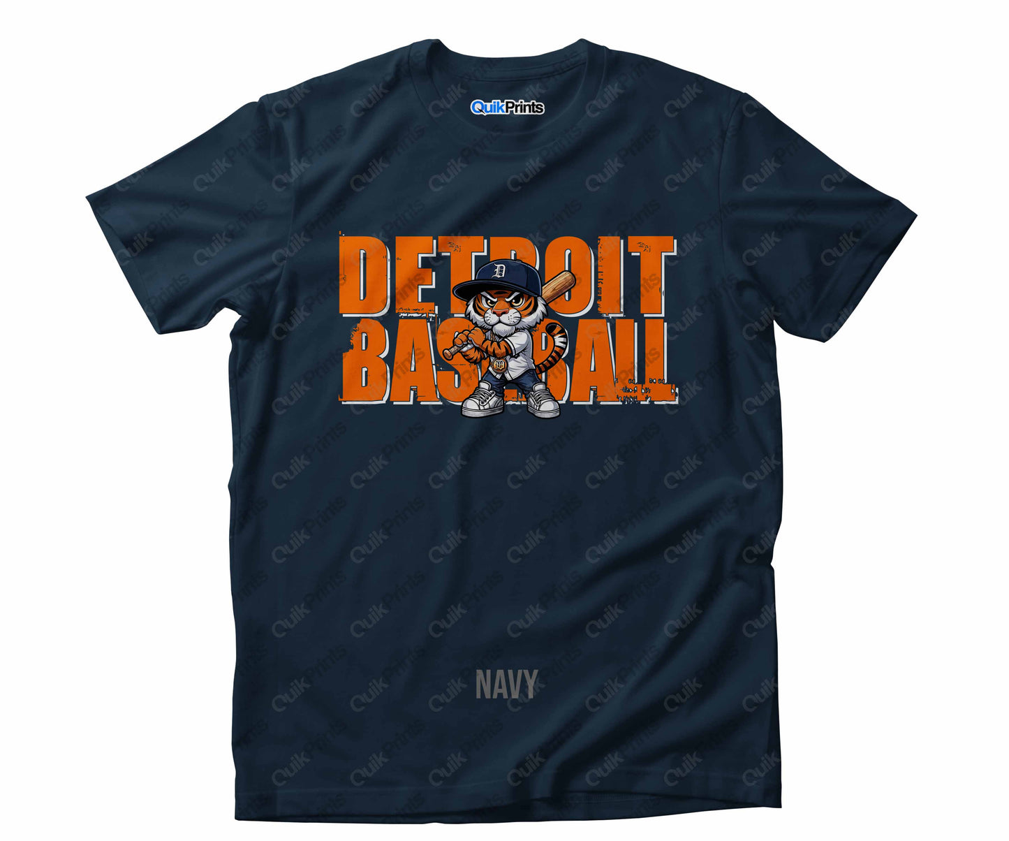 Detroit Baseball Shirt - Big D -Detroit Sports Crew