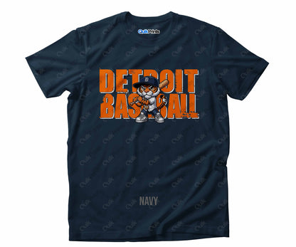 Detroit Baseball Shirt - Big D -Detroit Sports Crew