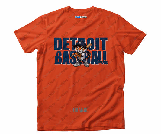 Detroit Baseball Shirt - Big D -Detroit Sports Crew