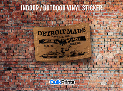Detroit Made Denim Sticker