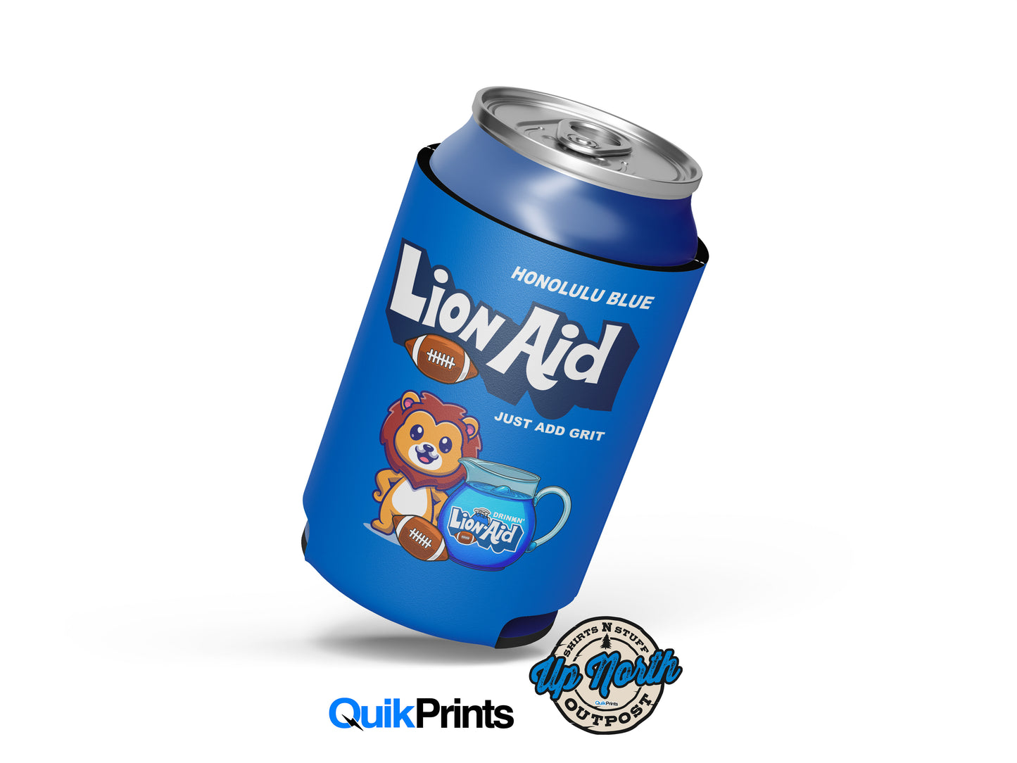 Lion-Aid Packet with Lion Can Cooler