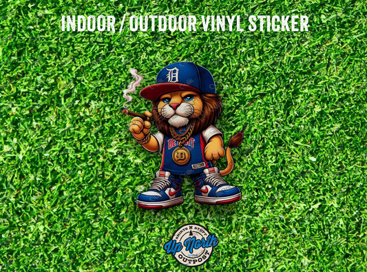 Lion wearing Basketball Jersey Sticker