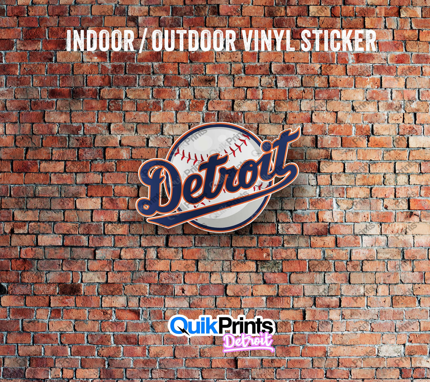 Detroit Baseball Sticker