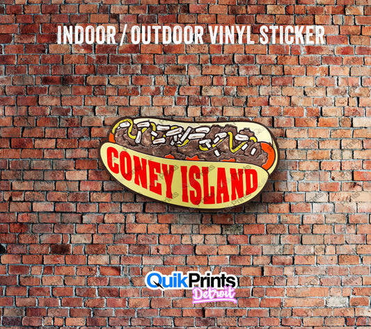 Coney Island Hot Dog Sticker