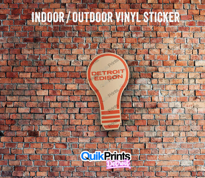 Detroit Edison  Light Bulb Sticker