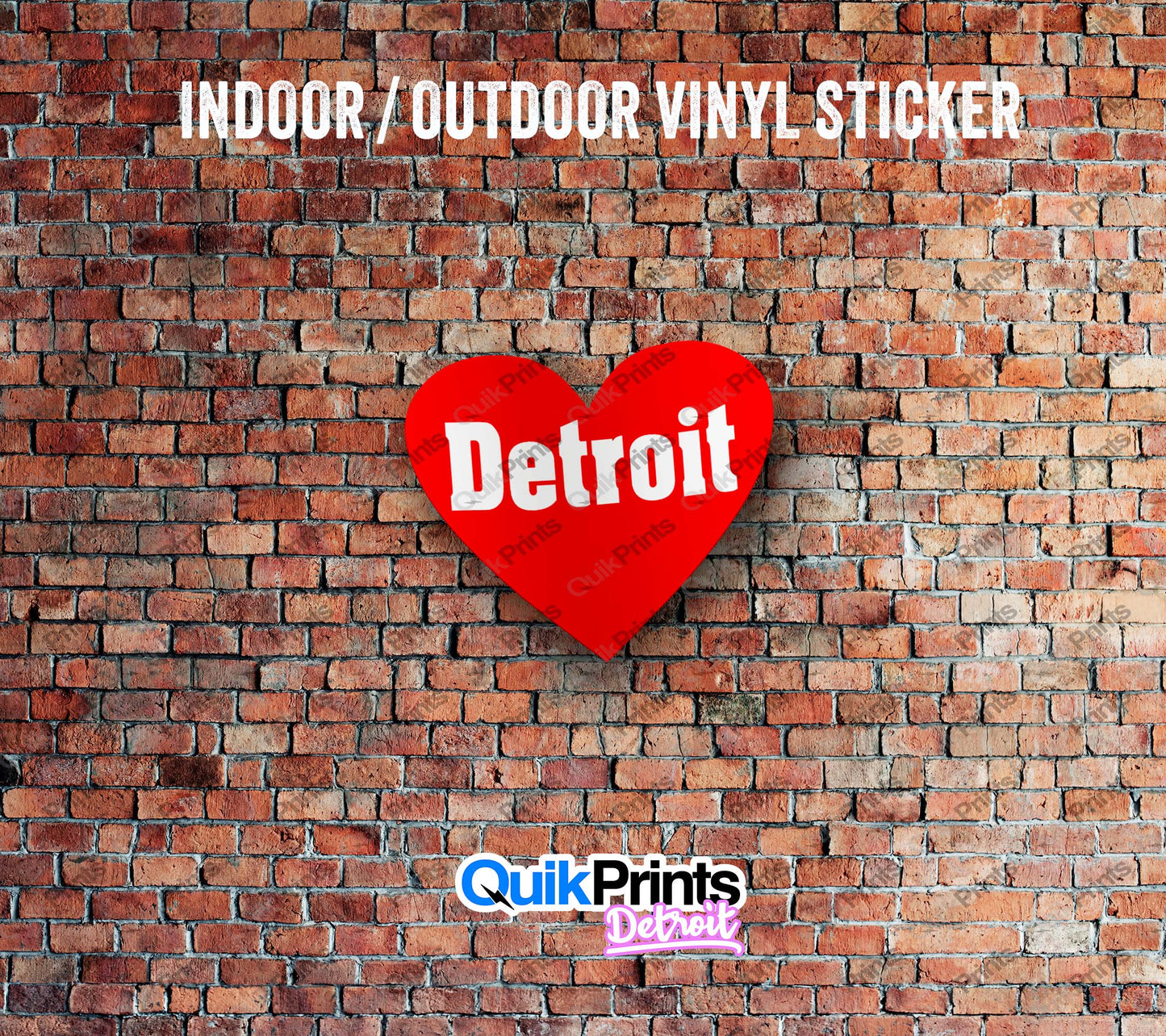 Detroit Heart Sticker