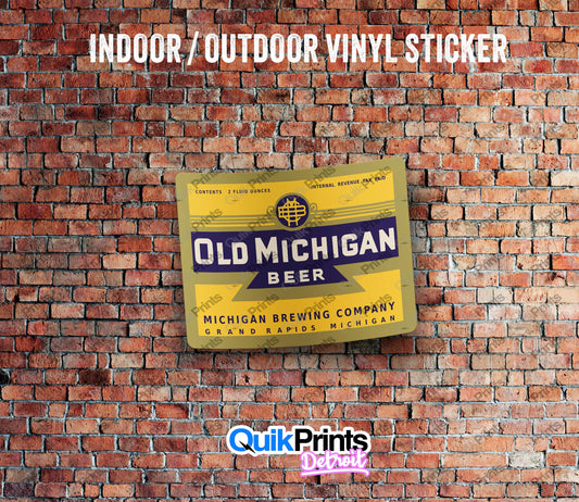 Old Michigan Beer Sticker