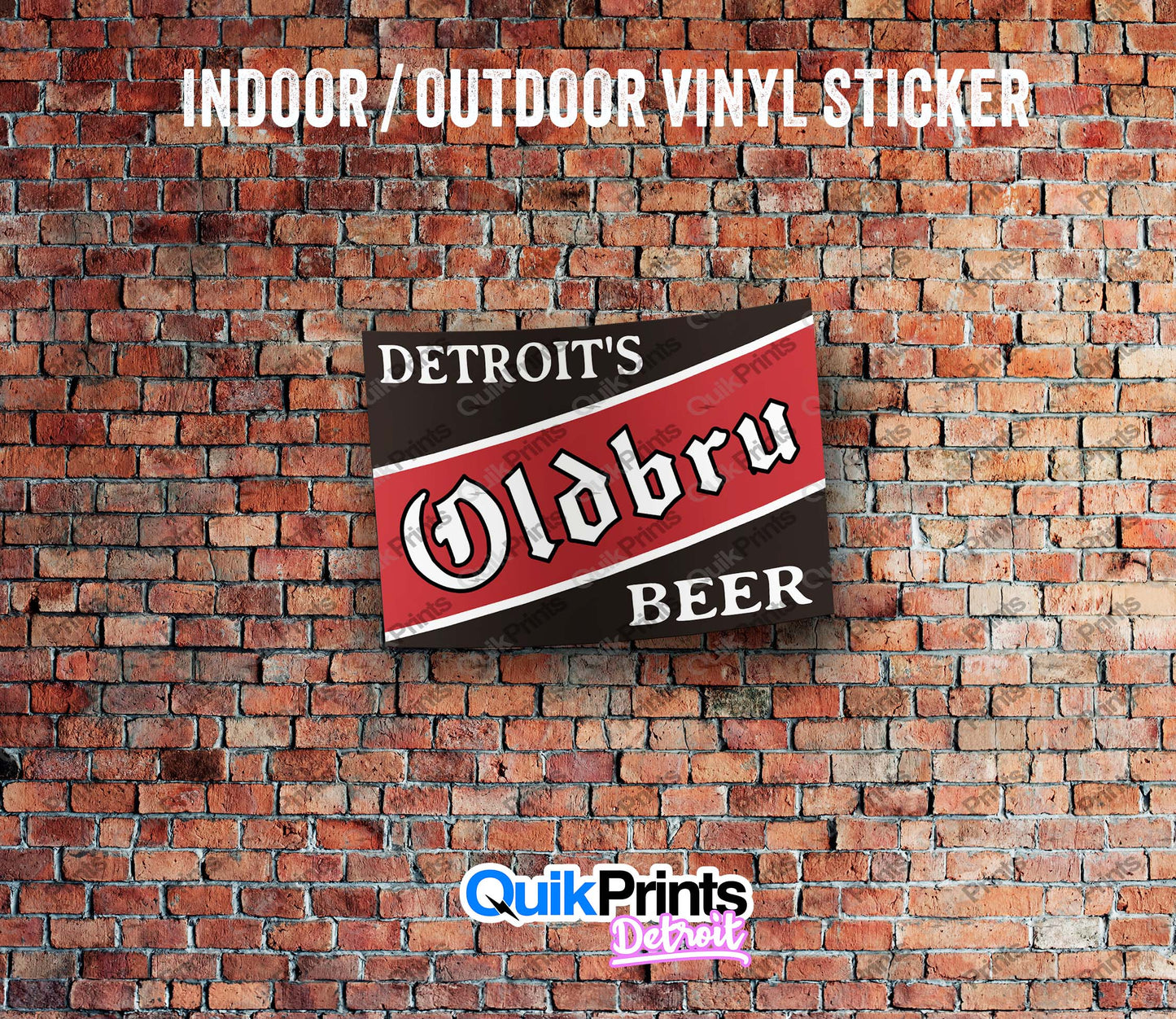Detroit's Oldbru Beer Sticker