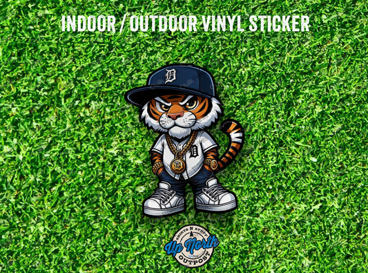 Tiger Wearing Jersey Sticker