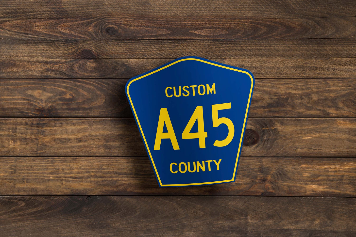 Custom County Road Sign Sticker